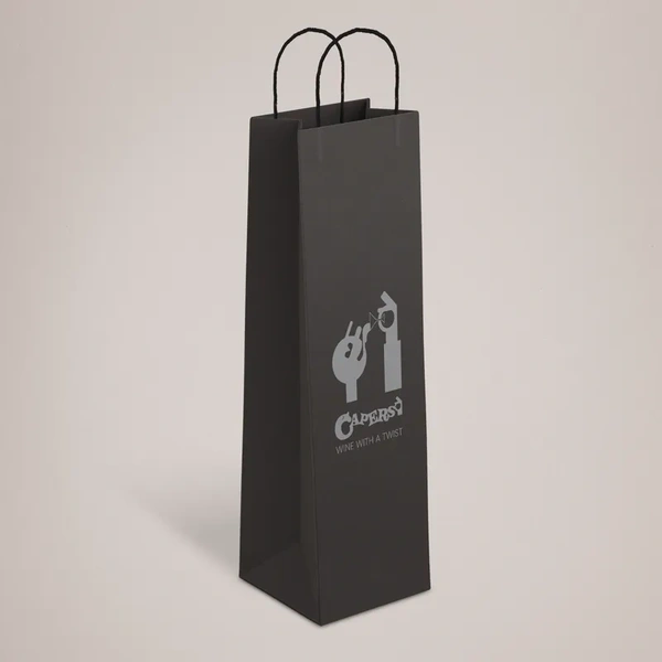 Printed Bottle Bags - Black Bag Example